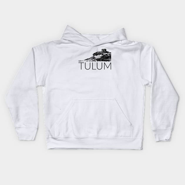 Tulum Mexico Kids Hoodie by caseofstyle